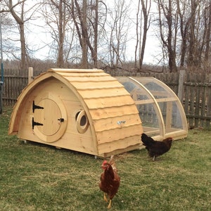 Custom Listing for Lusine:  "Lightfoot Hobbit Hole Chicken Coop with Attached Run"
