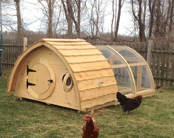 Custom Listing for Lusine:  "Lightfoot Hobbit Hole Chicken Coop with Attached Run"