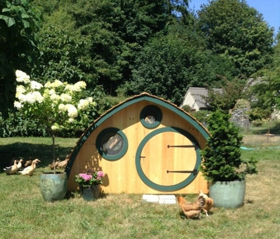 Large Hobbit Hole All Natural Wooden Duck House Or Chicken Etsy