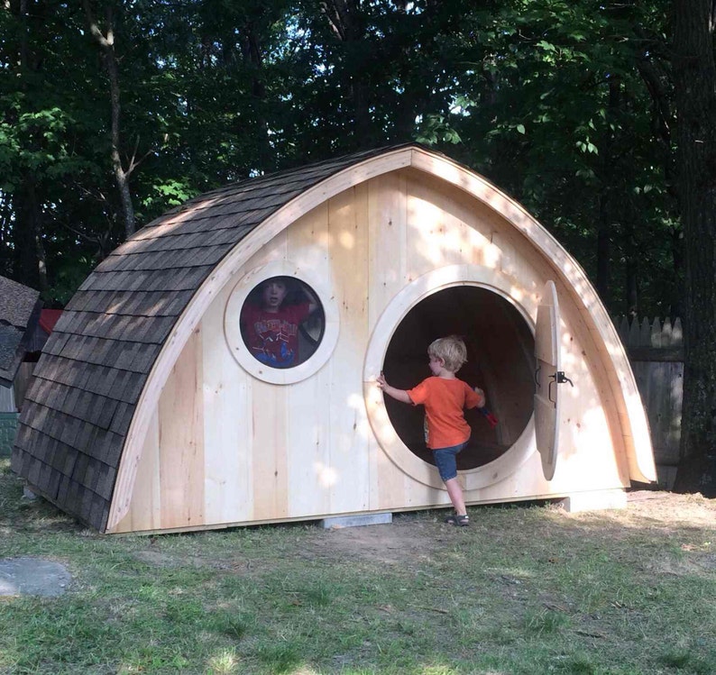 Large Hobbit Hole Playhouse Kit outdoor wooden kids clubhouse Etsy