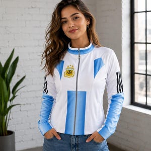 Chaqueta deportiva de fútbol de Argentina, abrigo de entrenamiento AFA personalizado, conjunto Mess 10 para el día del partido, cortavientos retro de la selección nacional, chaqueta unisex con cremallera