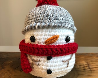 crochet snowman etsy