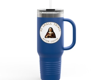 Taza de viaje para café Teresa de Ávila / Vaso térmico de 1,2 litros (40 oz), regalo católico