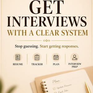 Job Application Starter Kit | Resume, Interview Prep + Tracker | 100 Questions & Answers PDF