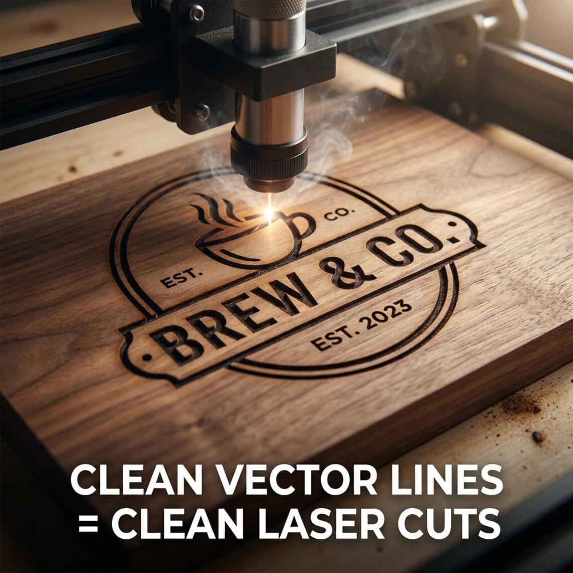 Logo to DXF Laser File Conversion, Vector Logo for Glowforge Xtool CNC ...