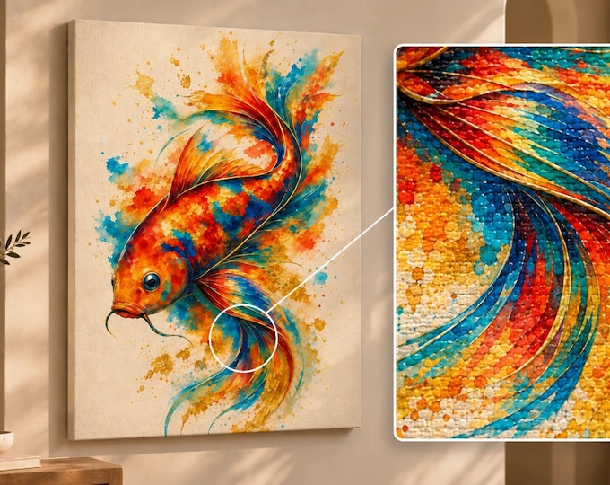 Japanese Koi Giclée Print – Limited Edition Zen Wall Art