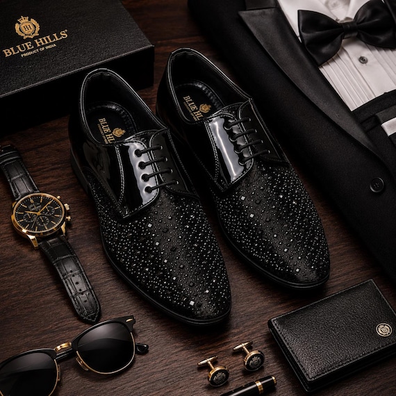 mens black glitter dress shoes Men's Derby | Luxury Wedding Party Shoes | Patent Leather Formal Shoes greece-trip-mia