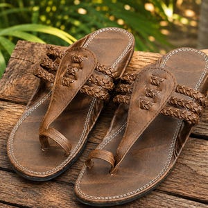 Mens Braided Sandals - Etsy display picture 1