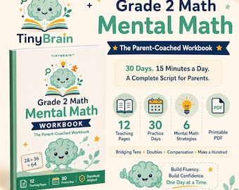 Cuaderno de ejercicios de cálculo mental de matemáticas para segundo grado (digital)