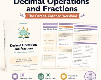 Cuaderno de ejercicios de matemáticas para quinto grado: Operaciones con decimales y fracciones (digital)