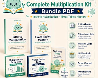 Paquete completo de matemáticas para tercer grado: fluidez en la multiplicación (digital)