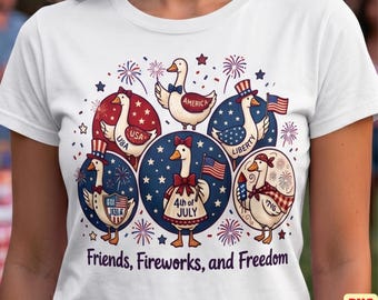 250.º aniversario de Estados Unidos (PNG), Ganso patriótico (PNG), Ganso tonto (PNG), Diseño de camiseta patriótica con bandera de EE. UU.