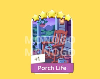Porch Life - Monopoly_Go Sticker 5 Star - Happy Harvest Album ( Fast Delivery )
