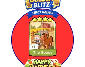 Monopoly Go Golden Blitz The Goods - 4 Star Stickers - Happy Harvest Album ( Fast Delivery )