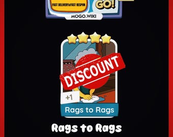 Rags to Rags - Monopoly Go 4 Star Stickers - Nytt album (snabb leverans)