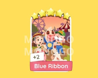 Blue Ribbon - Monopoly_Go Sticker 5 Star - Happy Harvest Album ( Fast Delivery )