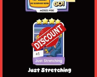 Just Stretching - Monopoly Go 4 Star Stickers - Nytt album (snabb leverans)