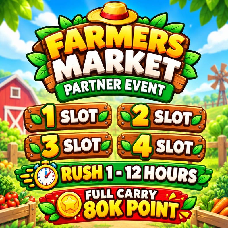 Farmers Market Partners - Monopoly_Go Events on Sept 15th ( RUSH - Full Carry 80K Point ) image 1
