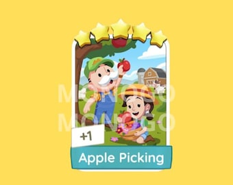 Apple Picking - Monopoly_Go Sticker 5 Star - Happy Harvest Album ( Fast Delivery )