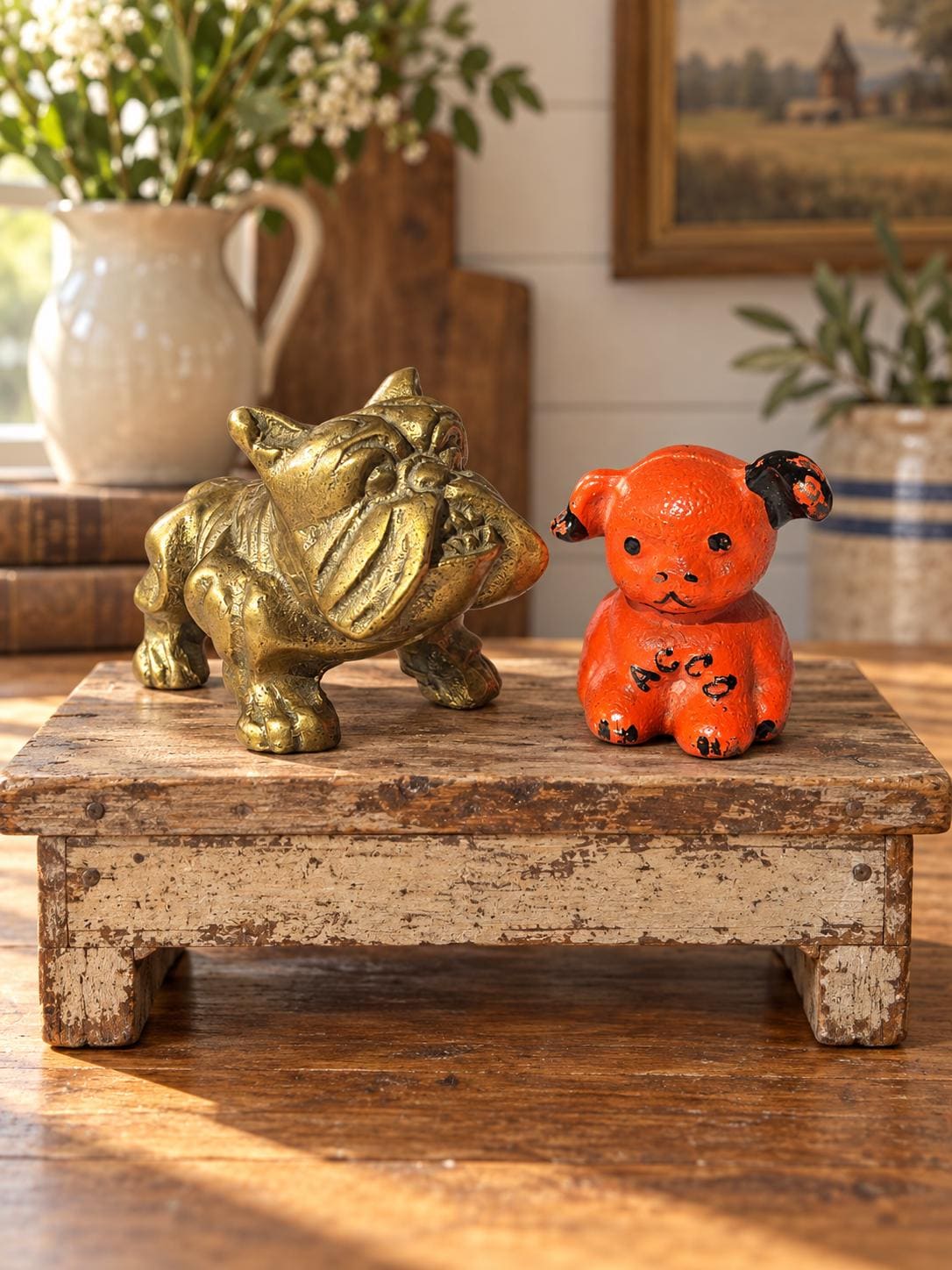 Antique Cast Iron Bulldog - Etsy