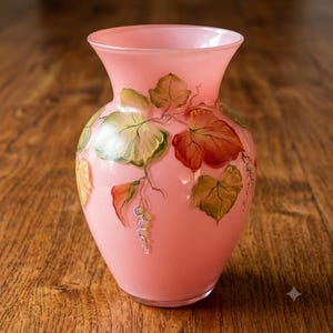 Fenton Pink Vase - Etsy