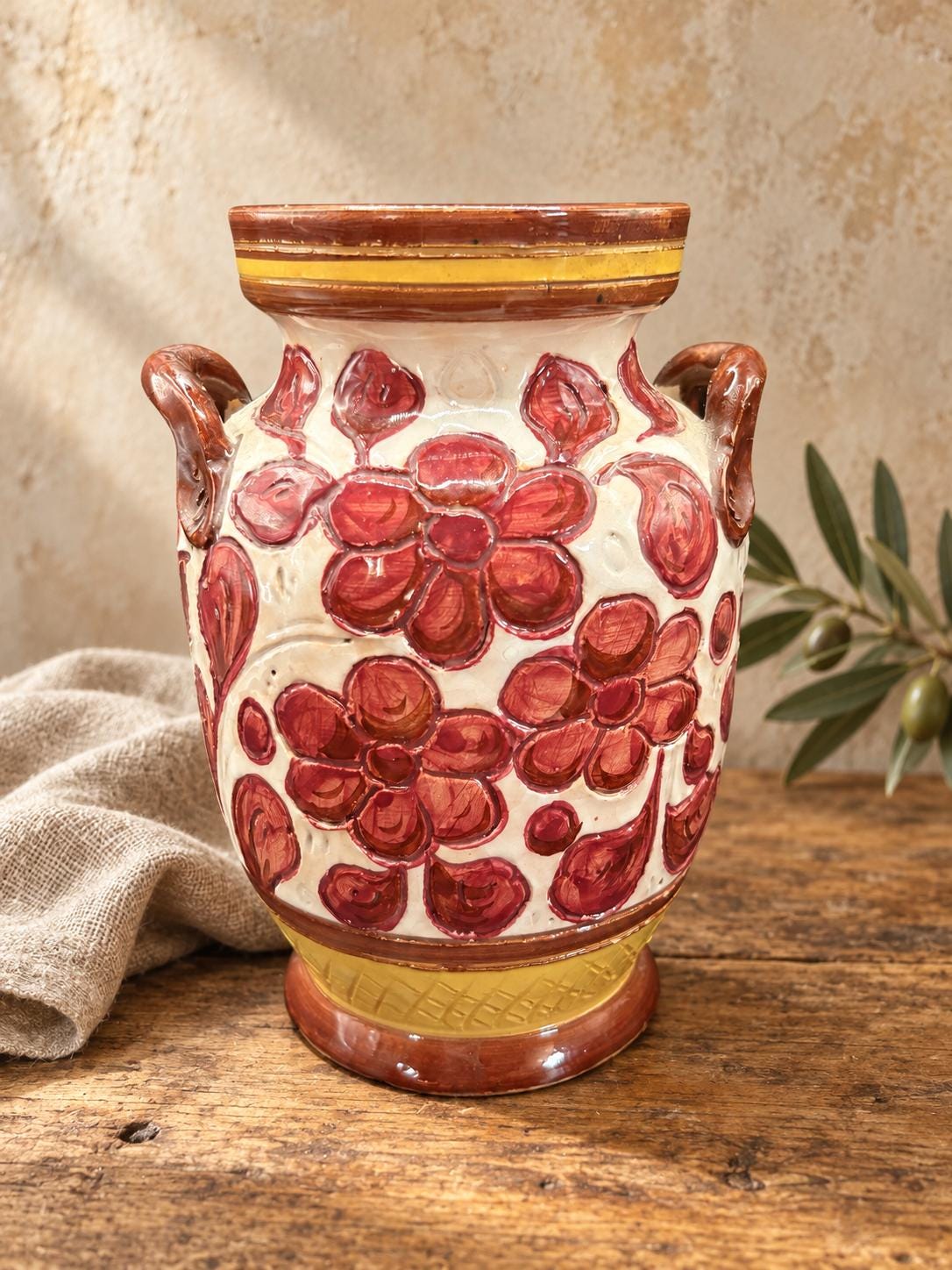 Mid Century Vase Italy - Etsy