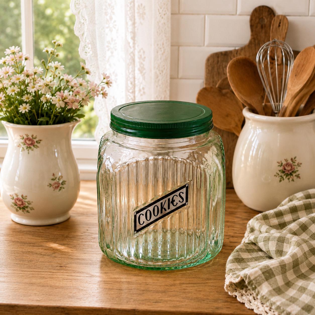 Anchor Hocking Ribbed Glass Jar - Etsy