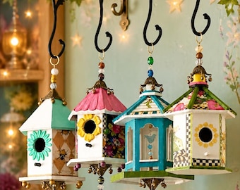 Mckenzie Childs Napkin Birdhouse Creations