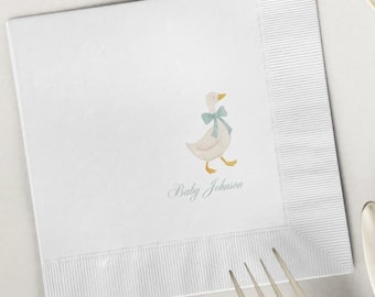 Personalized Silly Goose Napkins: Baby Shower, Birthday Party Decor