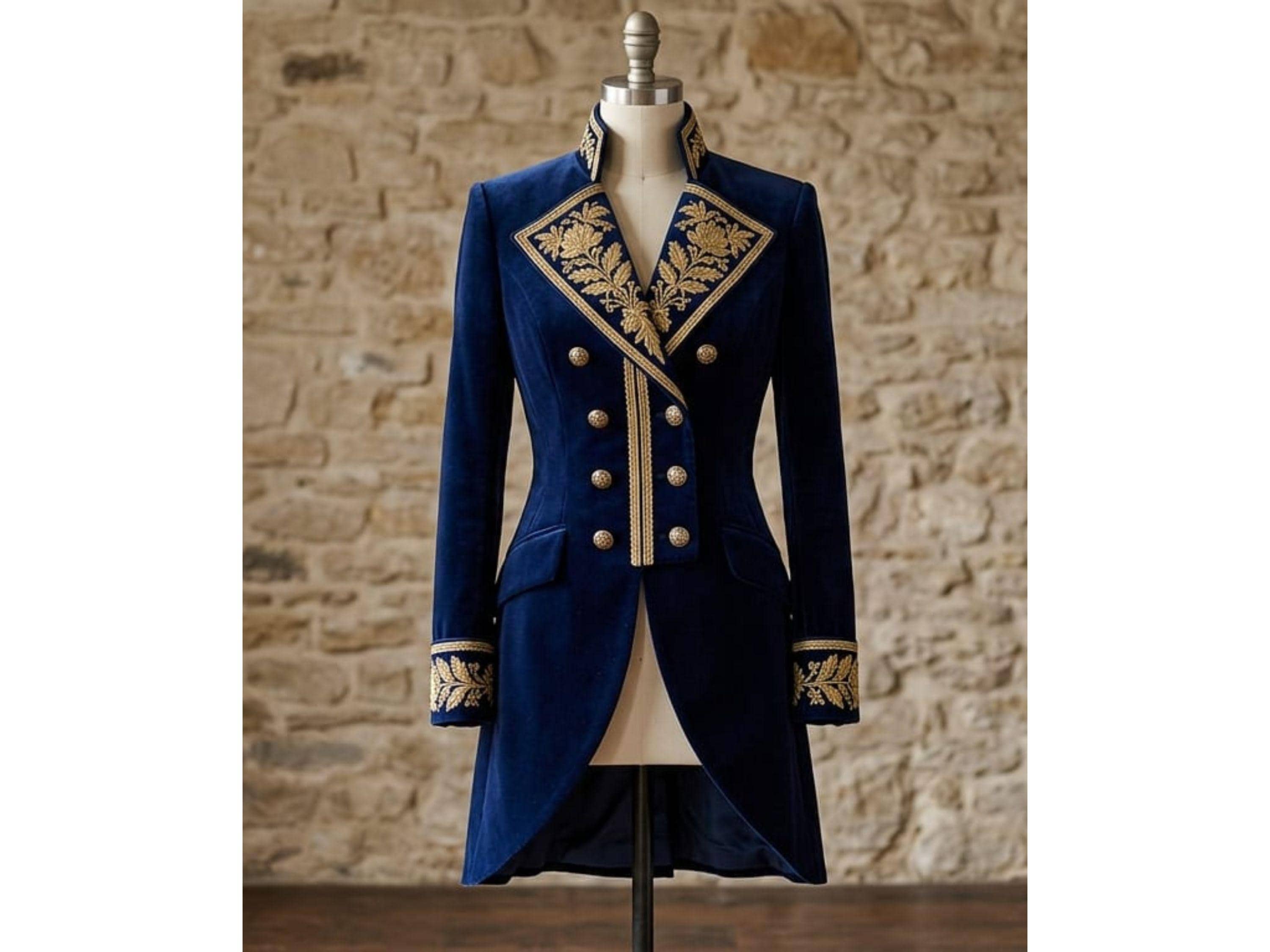 Embroidered Military Coat - Etsy