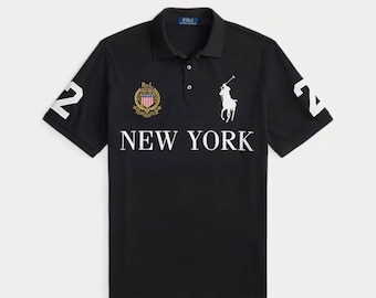Big Pony Polo Shirt Men’s Cotton Golf Streetwear Classic Tee Top Embroidered Numeric T-shirt