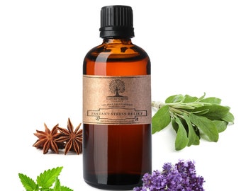Instant Stress relief - 100% Pure Aromatherapy Grade Essential oil by Nature's Note Organics