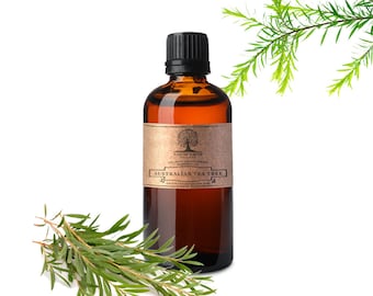 Aceite esencial del árbol australiano del té - aceite puro del grado de Aromatherapy del 100% por la nota Organics de la naturaleza