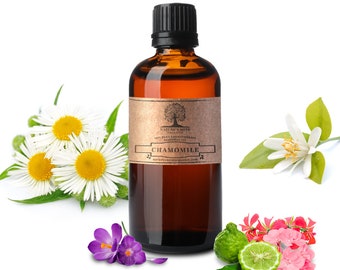 Organic Chamomile Essential Oil: Aromatherapy Grade, Jasmine & Bergamot Notes