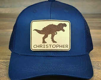 Dinosaur T-Rex Hat + Custom Name | Kid’s Classic Trucker Hat