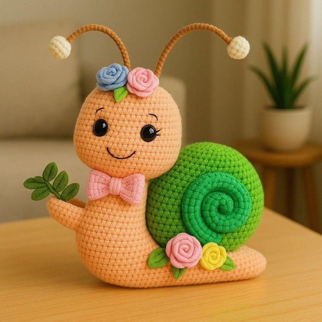 Crochet Snail Pattern PDF | Amigurumi Garden Friend, Beginner Friendly ...