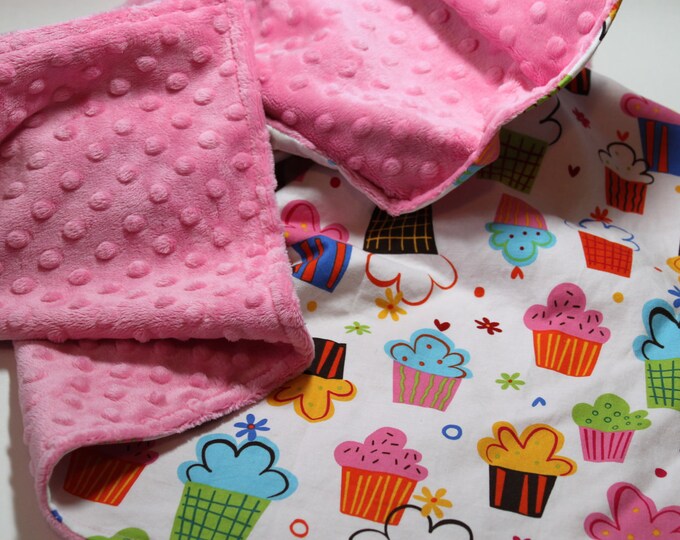 Baby Blanket Cupcake Baby Blanket Robert Kaufman Etsy