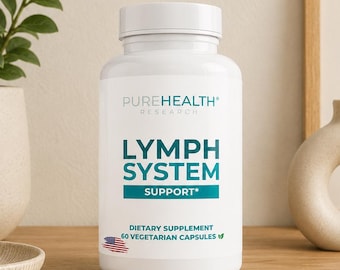 PureHealth Research Lymph System Support (60 Capsules) for Healthy Lymphatic Drainage - Brand New Sealed