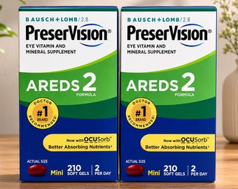 Pack of 2 PreserVision Eye Vitamins & Minerals Supplements AREDS 2 Formula - New Sealed