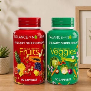 Balance of Nature Fruits & Veggies Whole Food Supplement 90 Capsules