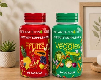 Balance of Nature Fruits & Veggies Whole Food Supplement 90 Capsules – Factory Sealed (Branded)