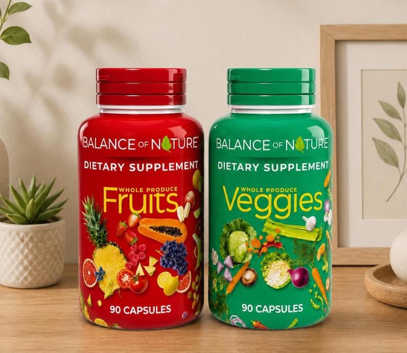 Balance of Nature Fruits & Veggies Whole Food Supplement 90 Capsules
