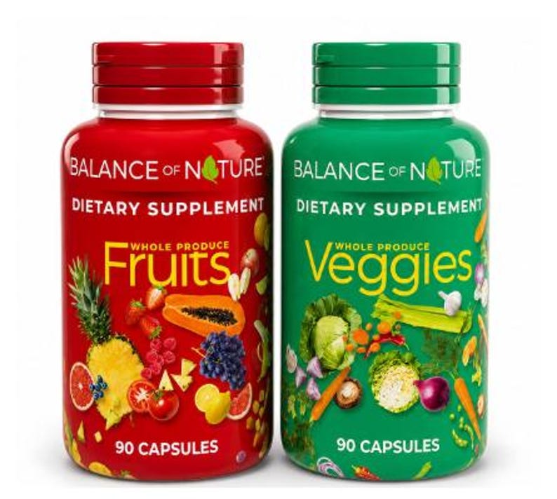 Balance of Nature Fruits & Veggies Whole Food Supplement 90 Capsules