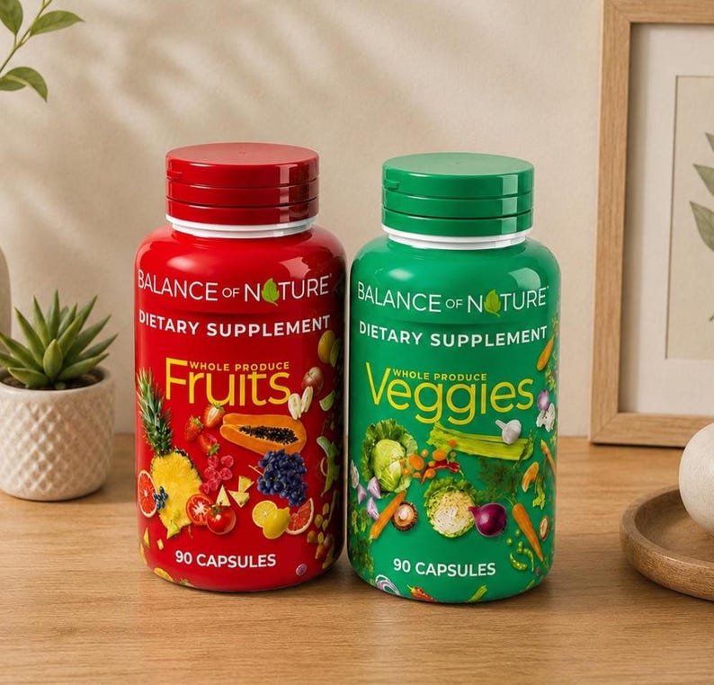 Balance of Nature Fruits & Veggies Whole Food Supplement 90 Capsules