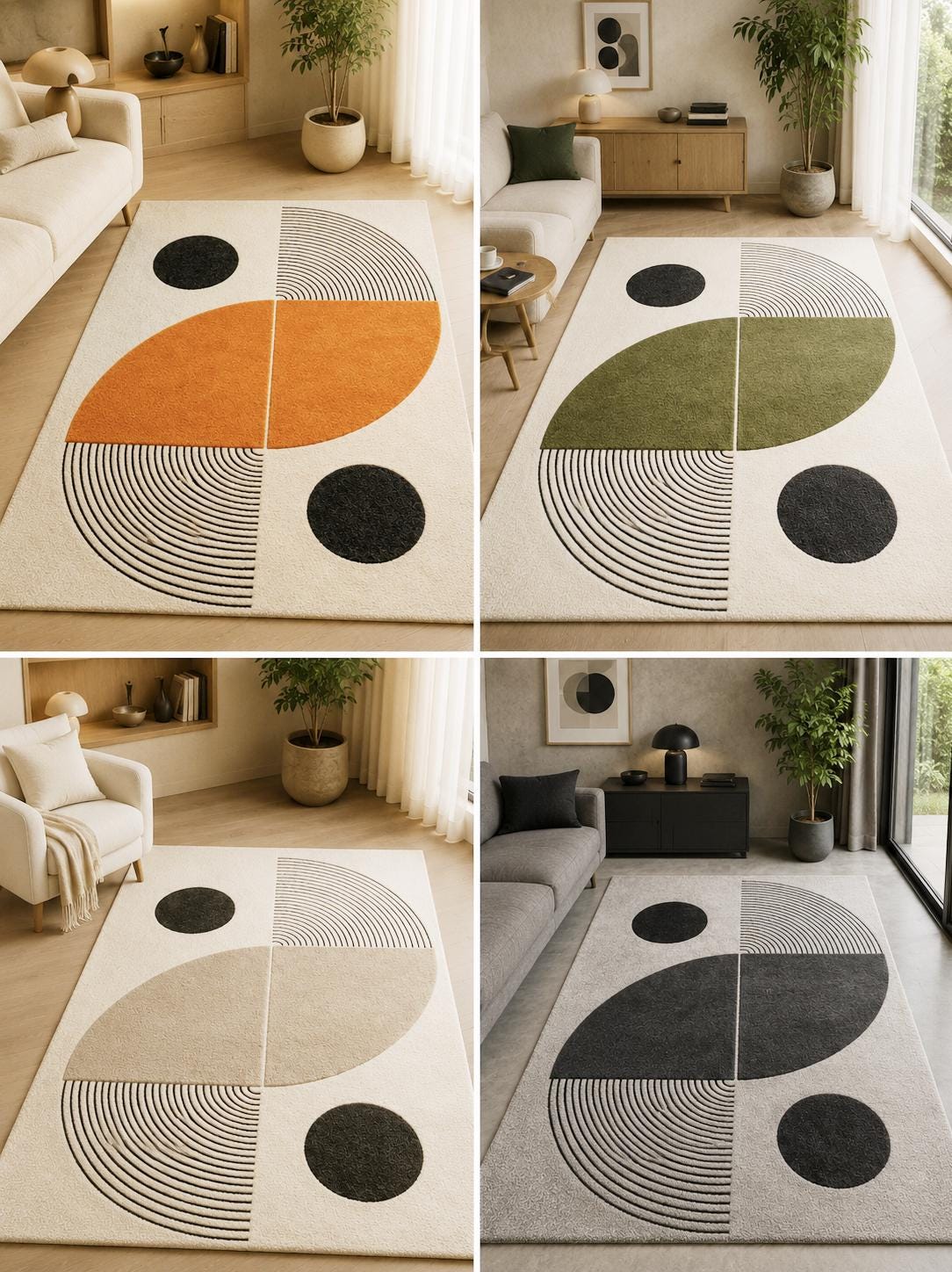 Modern Geometric Tufted Area Rug - Etsy
