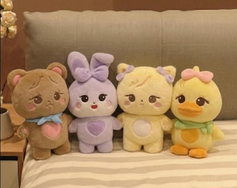 Set di peluche Blackpink Born Pink, peluche Kpop carini e kawaii, giocattoli di peluche morbidi ed estetici per la decorazione della stanza, regalo da collezione per lui e per lei