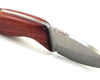 Personalizable Skinner Style Knife with Padauk Handle