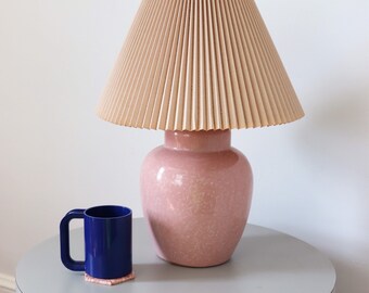 pink ceramic lamp base