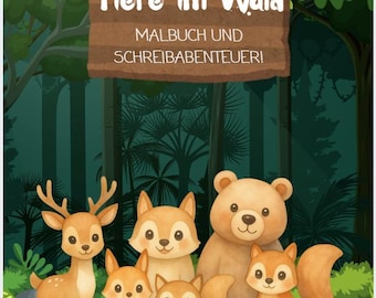 Animales en el bosque: ¡Una aventura de pintura y escritura!