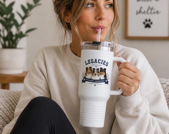 Tazza termica Sheltie – Tazza da caffè con cane Shetland Sheepdog – Regalo per amanti dei cani – Tazza termica da viaggio isolata – Legacies Shelties